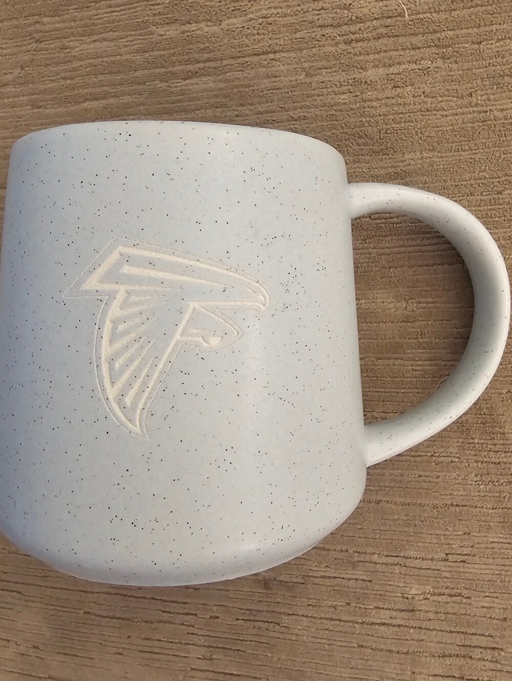 NFL Atlanta Falcons Baby Blue Speckled Ceramic Taper Mug 16oz Rico - NWT